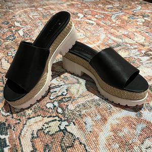 Charles & Keith Black Platform Sandals